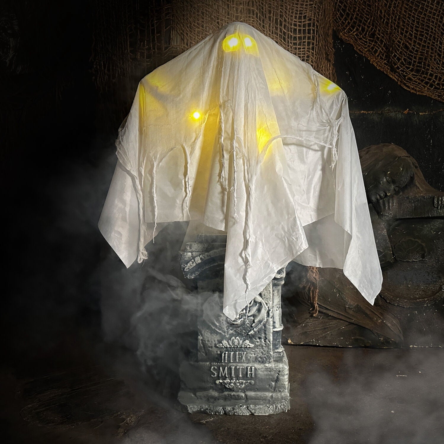 Haunted Hill Farm 4.7 ft Touch-Activated Animated Witch Cauldron Halloween Accessory, HHCAULDRON-1FLSA