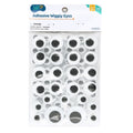 Hello Hobby Black & White Adhesive Stick On Googly Eyes for Crafts, 119 Count