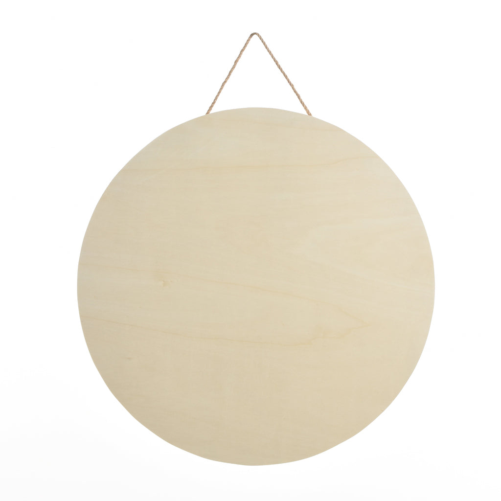 Hello Hobby Round Unfinished Wood Plaque, 17.9 in