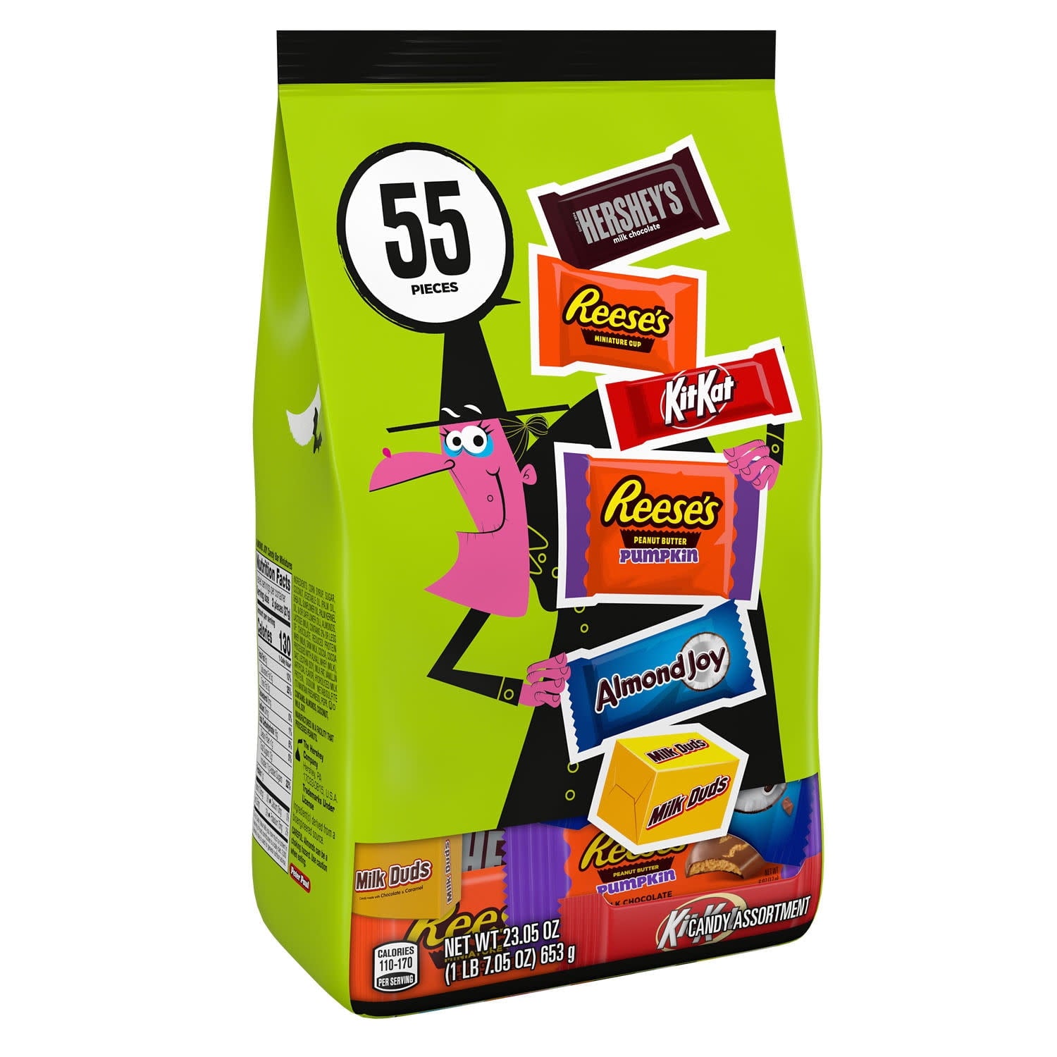 Hershey Assorted Chocolate, Halloween Candy Variety Bag, 23.05 oz (55 Pieces)