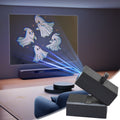 JOGZMZ Halloween Projection Light with USB Charging, Wall and Floor Projector, Metal Suction, 1.4in Size, 3 Film Types for Spooky Halloween Atmosphere