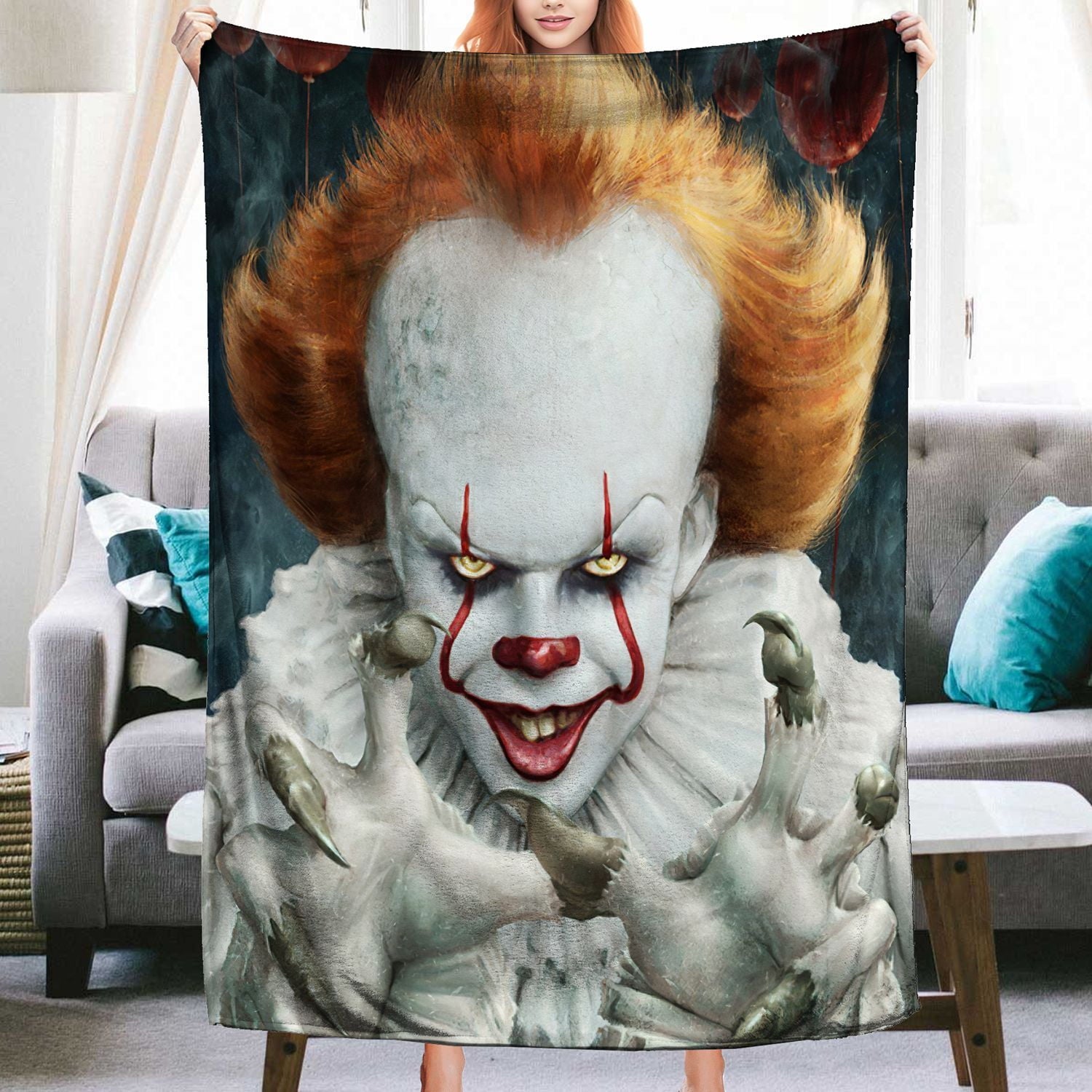 Jbralid This is My Horror Movie Watching Blanket, Horror Movie Blanket, Halloween Blanket, Scary Movie Blanket, Horror Blanket Gifts for Halloween 40x50 in