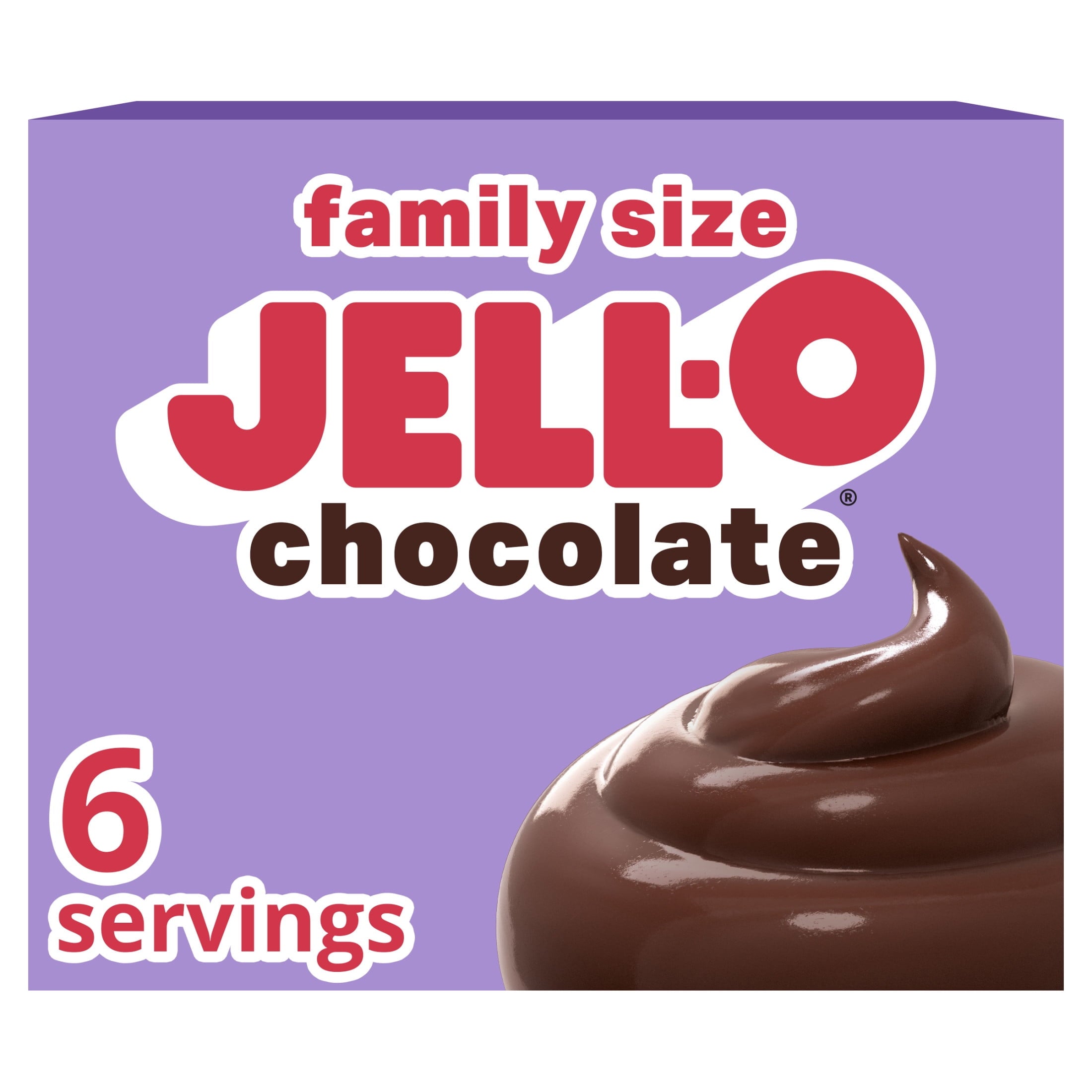 Jell-O Chocolate Artificially Flavored Instant Pudding & Pie Filling Mix, Family Size, 5.9 oz. Box