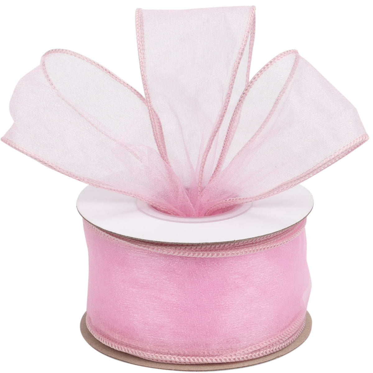 Joycrosso 1.5 Inch White Wired Organza Ribbon - 20 Yards Sheer Decorative Ribbon for Gift Wrapping, Wedding Decor, Christmas Tree, Crafts & DIY Projects