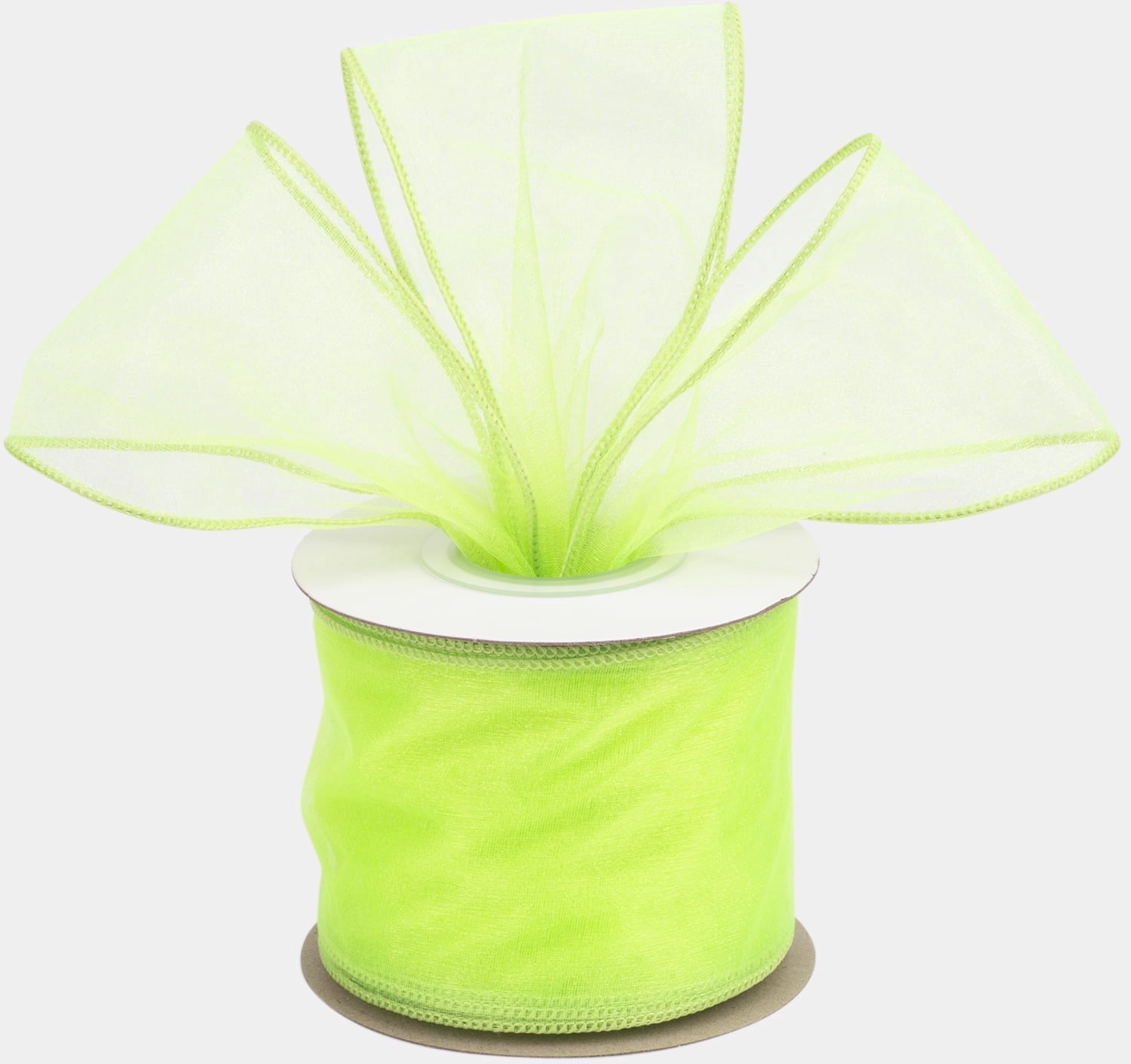 Joycrosso 1.5 Inch White Wired Organza Ribbon - 20 Yards Sheer Decorative Ribbon for Gift Wrapping, Wedding Decor, Christmas Tree, Crafts & DIY Projects