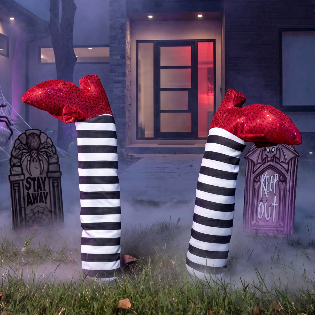 Joyfy 3 Pack Halloween Light up Skeleton Decorations Outdoor,Halloween Graveyard Spooky Skull Stakes Pathway Lights for Halloween Props Yard Decor