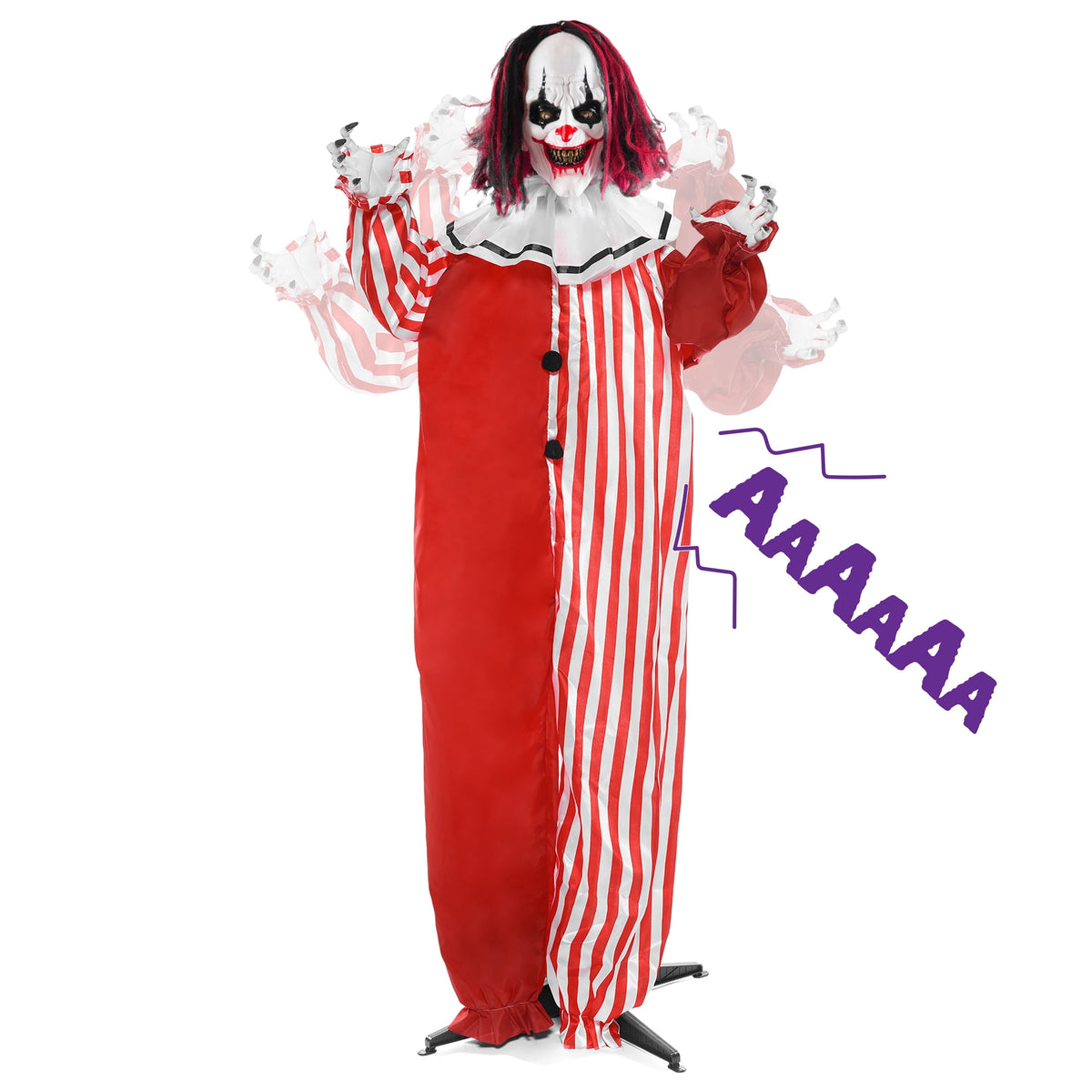Joyfy 7.8 Ft(93.6 in) Halloween Grim Reaper Decorations Outdoor, Rotatable Flying Scream Scarecrow Skeleton Ghosts Decor for Graveyard Haunted House Props, Garden, Porch, Yard Lawn