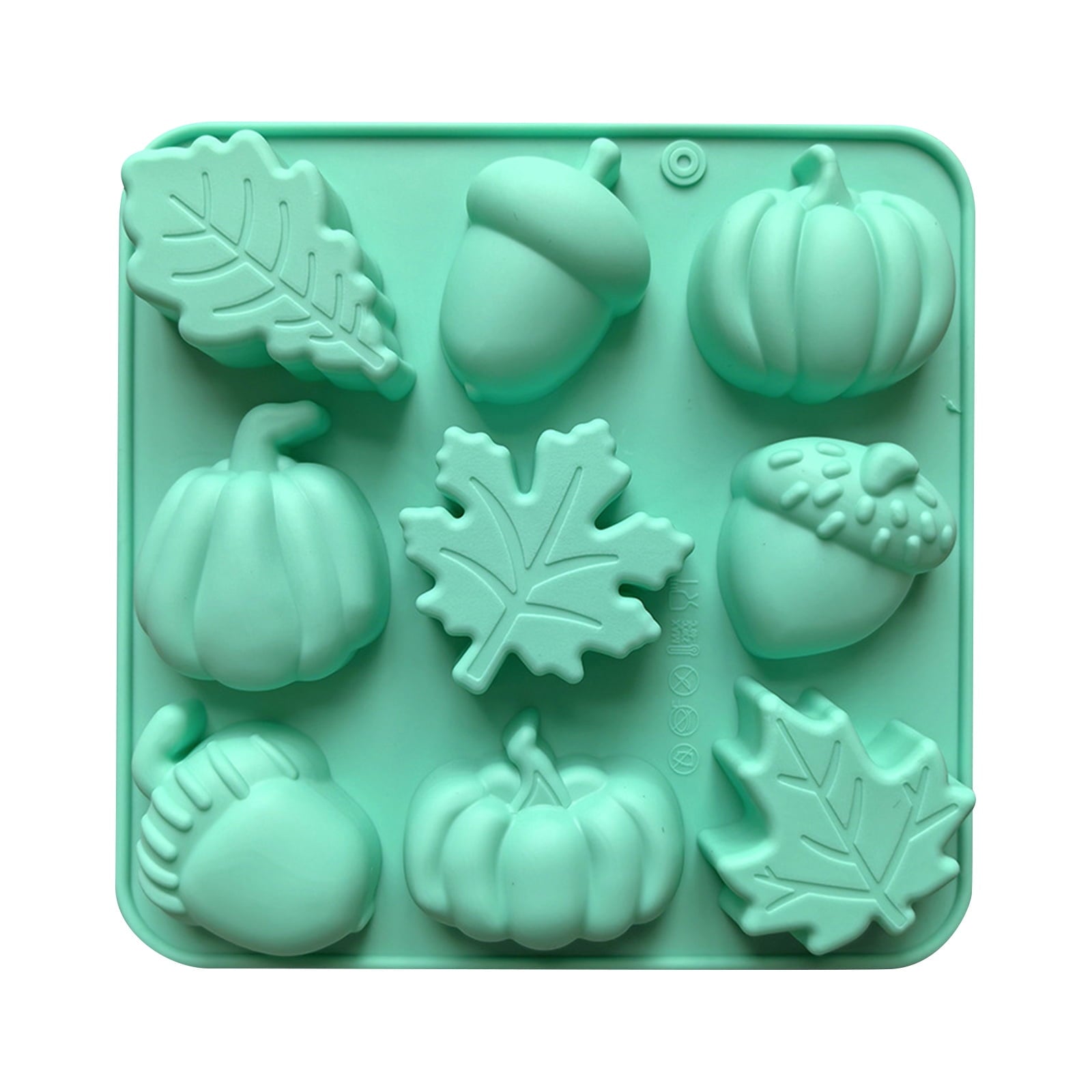 Ktlvex 6-Cavity Pumpkin Silicone Mold, Rectangular, Food-Grade, Pink – for Halloween Chocolate, Soap & Baking