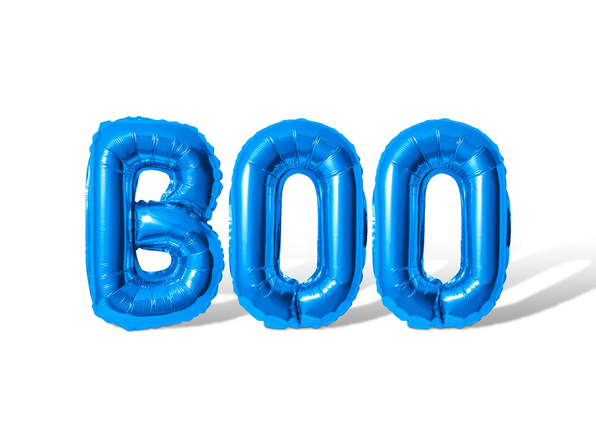 Letter Balloons - BOO 16" Inch Alphabet Letters Foil Mylar Balloon Halloween Party Banner (Black)