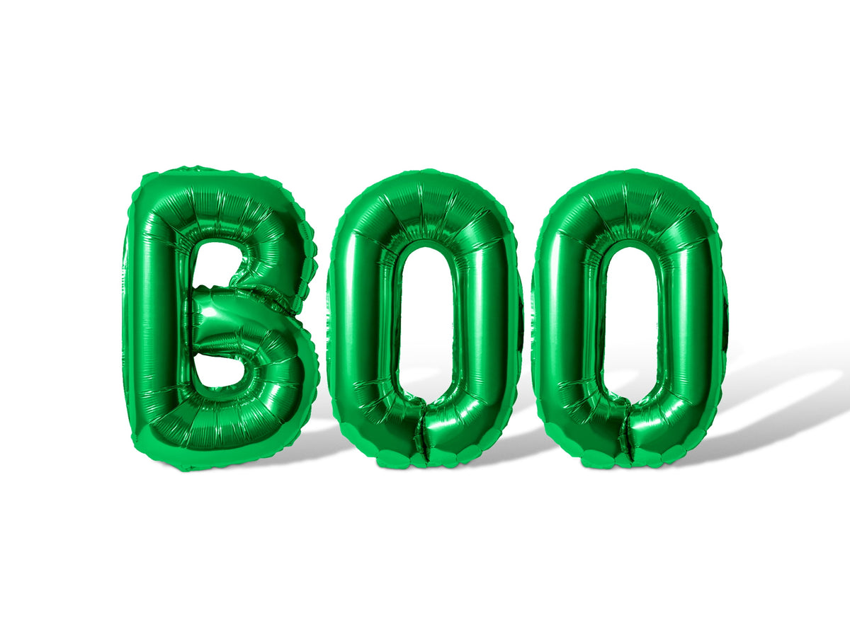 Letter Balloons - BOO 16" Inch Alphabet Letters Foil Mylar Balloon Halloween Party Banner (Black)