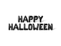 Letter Balloons - HAPPY HALLOWEEN 16" Inch Alphabet Letters Foil Mylar Balloon Halloween Party Banner (Black)