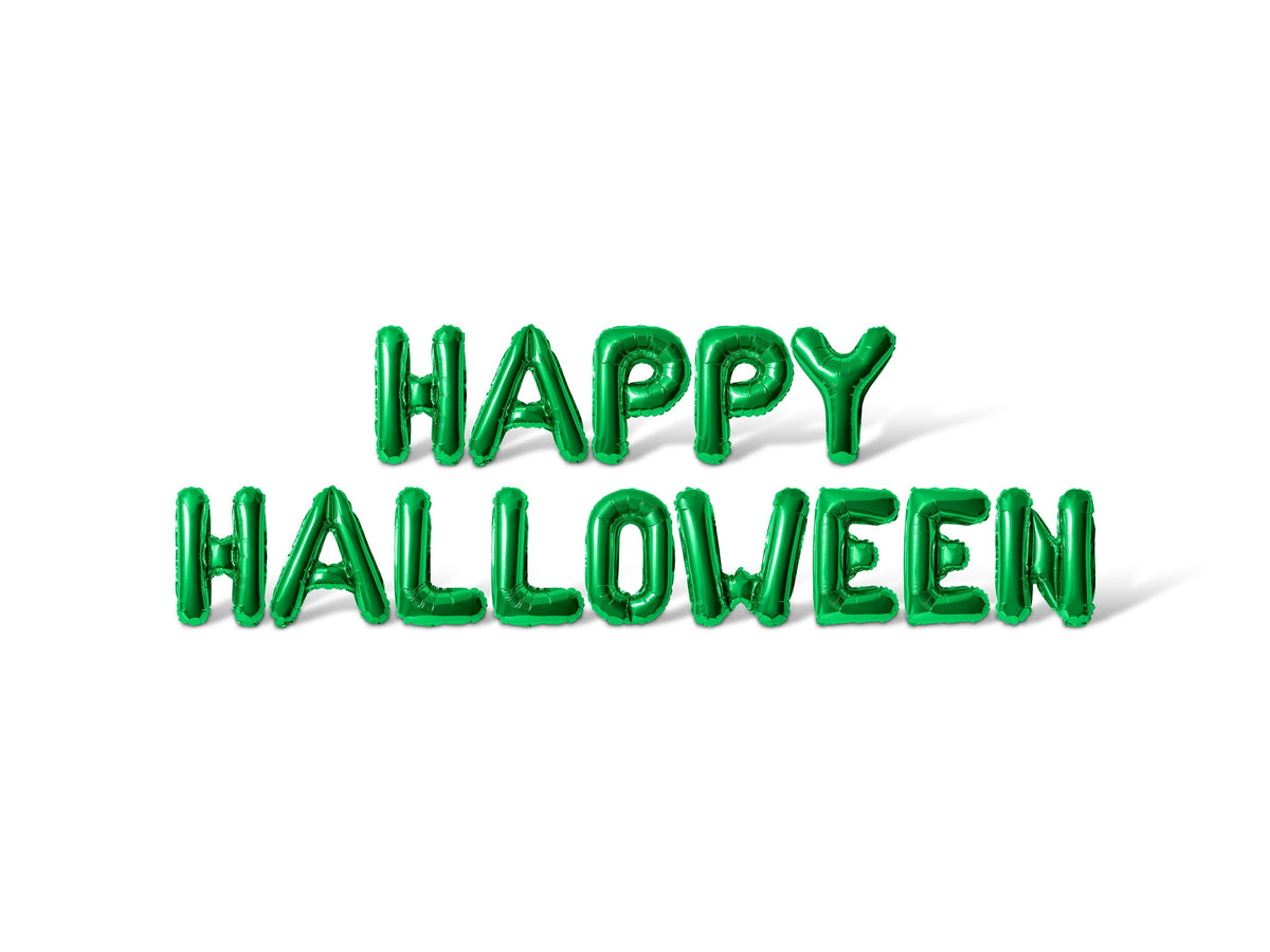 Letter Balloons - HAPPY HALLOWEEN 16" Inch Alphabet Letters Foil Mylar Balloon Halloween Party Banner (Black)