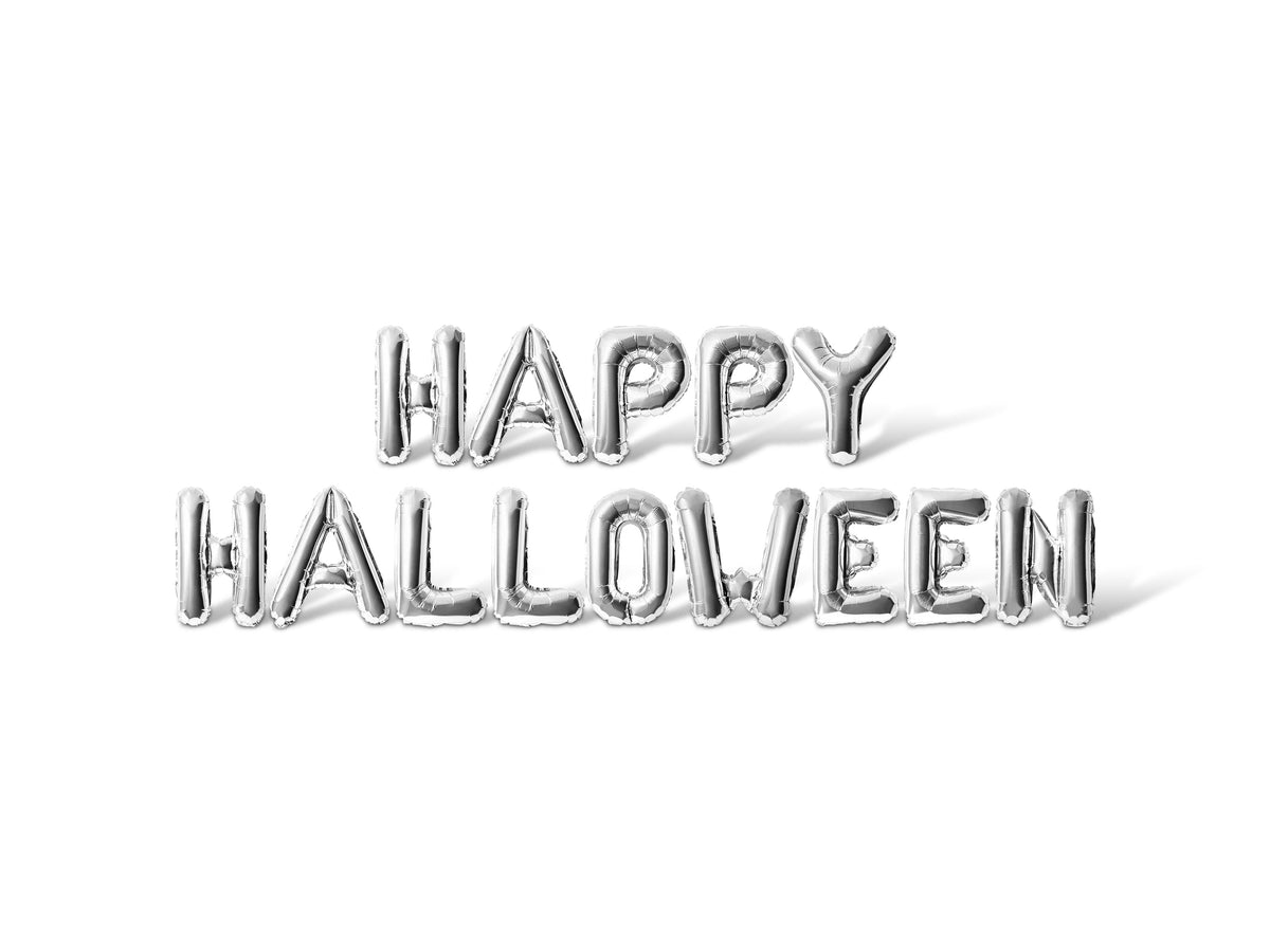 Letter Balloons - HAPPY HALLOWEEN 16" Inch Alphabet Letters Foil Mylar Balloon Halloween Party Banner (Black)