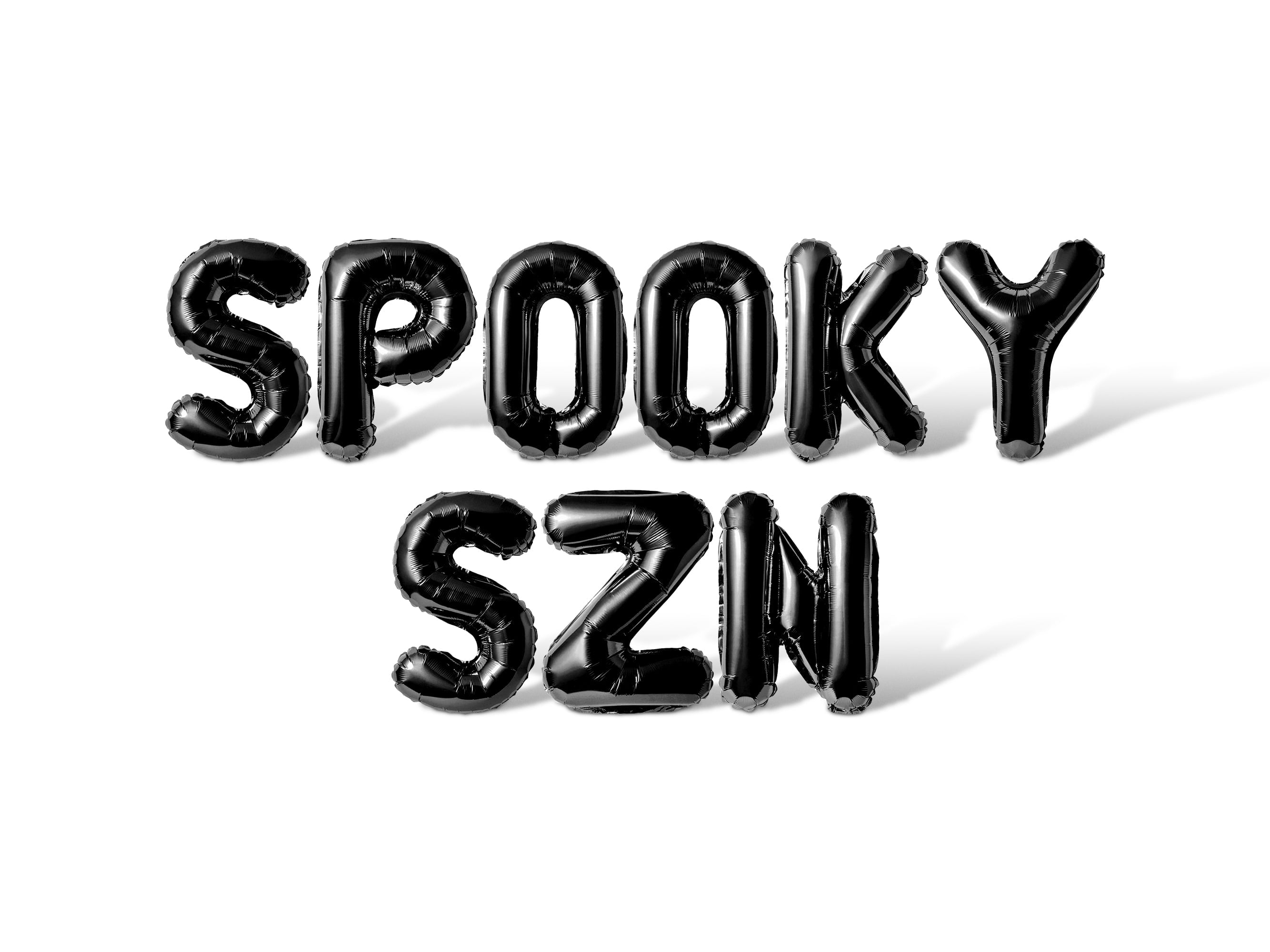 Letter Balloons - SPOOKY SZN 16" Inch Alphabet Letters Foil Mylar Balloon Halloween Party Banner (Green)