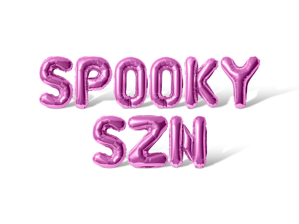 Letter Balloons - SPOOKY SZN 16" Inch Alphabet Letters Foil Mylar Balloon Halloween Party Banner (Green)
