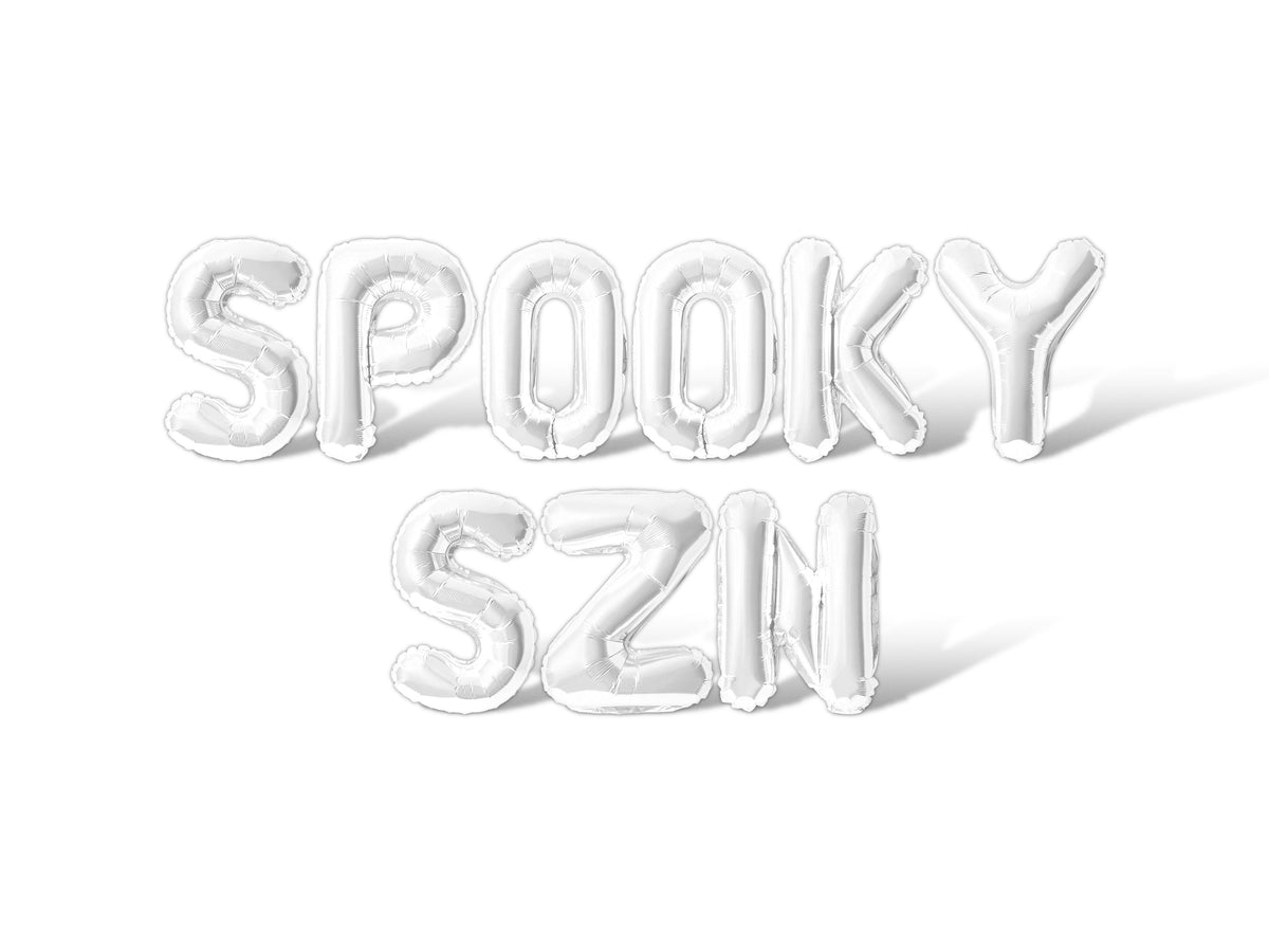 Letter Balloons - SPOOKY SZN 16" Inch Alphabet Letters Foil Mylar Balloon Halloween Party Banner (Green)