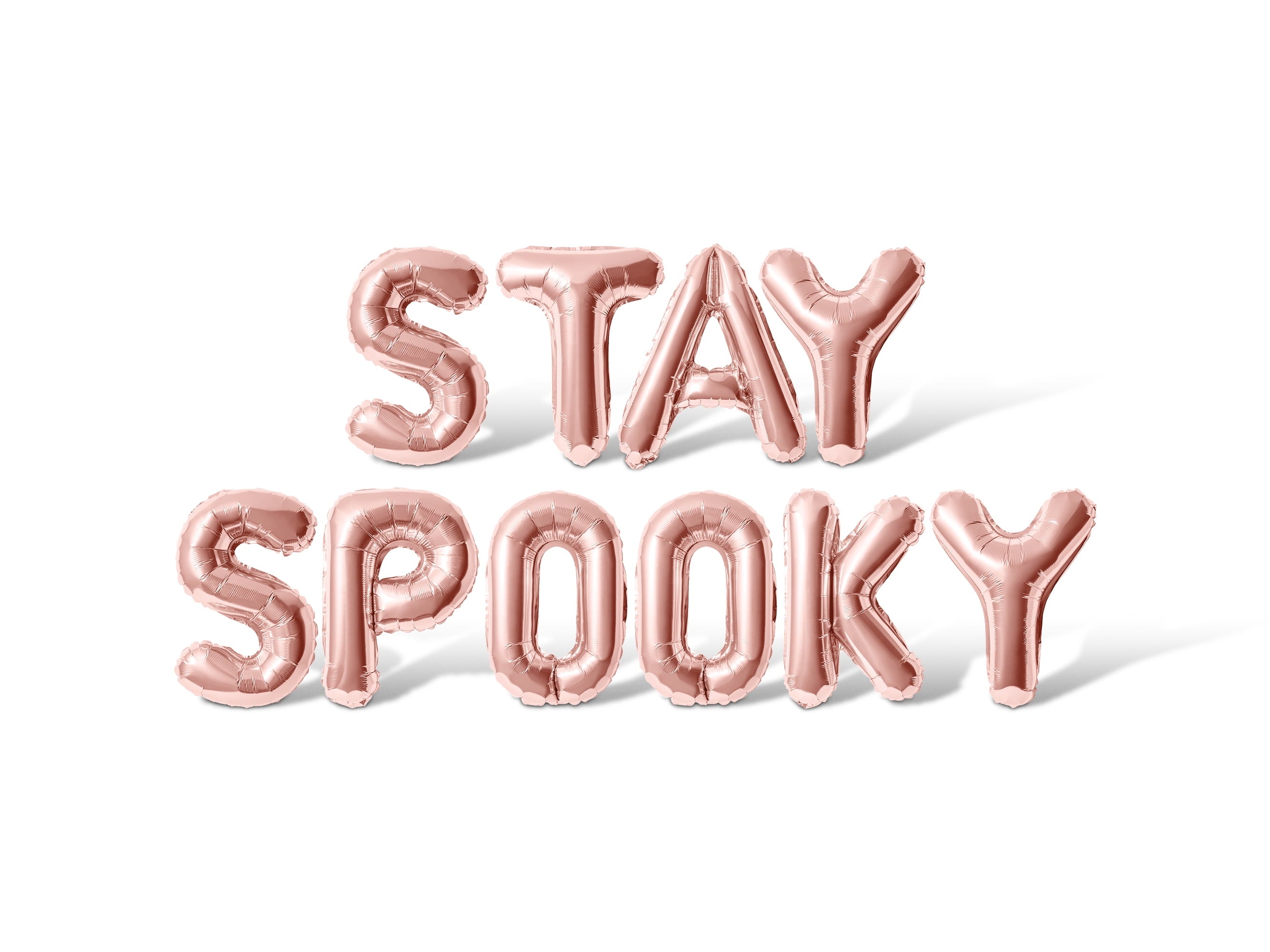 Letter Balloons - STAY SPOOKY 16" Inch Alphabet Letters Foil Mylar Balloon Halloween Party Banner (White)