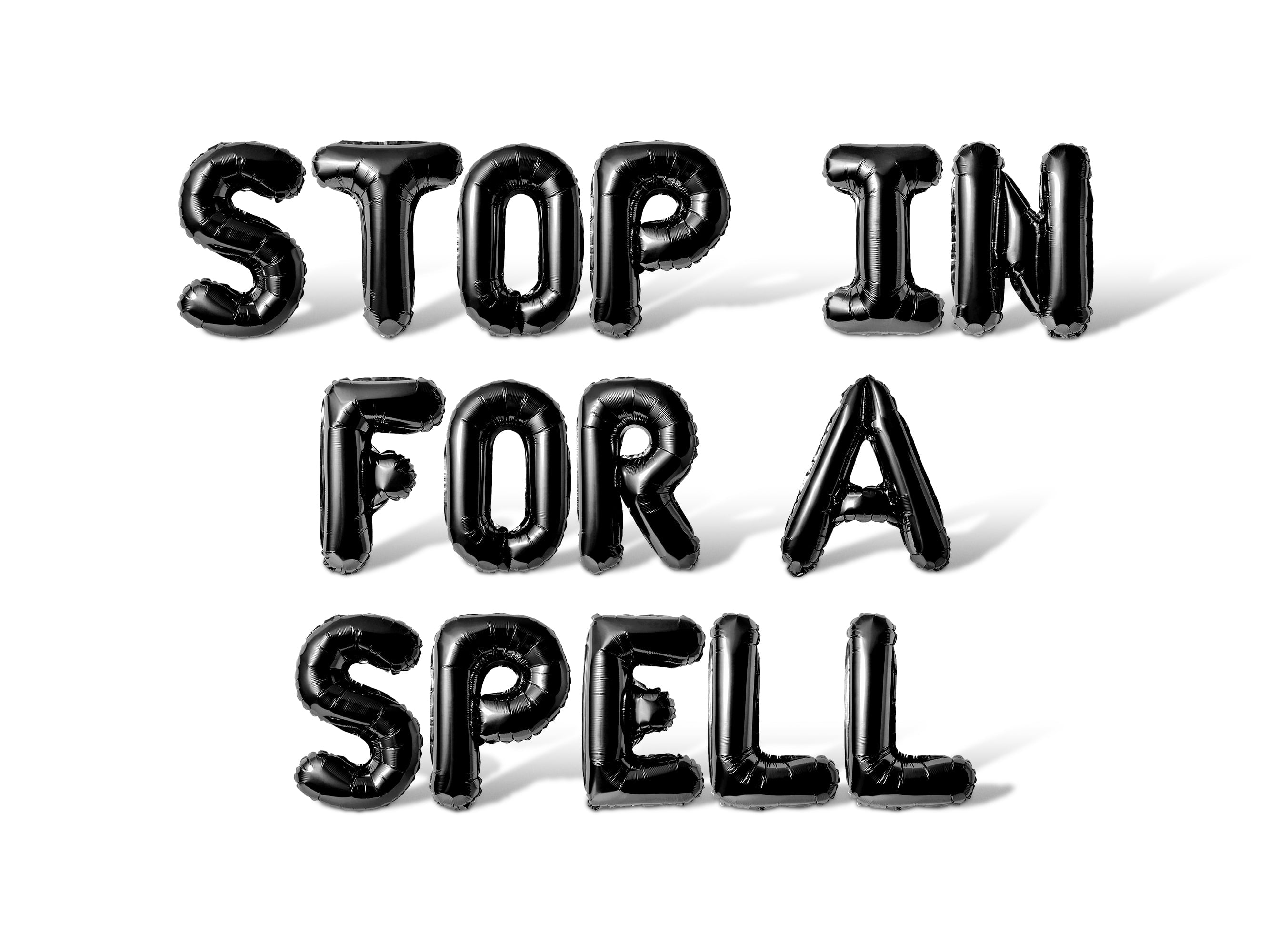 Letter Balloons - STOP IN FOR A SPELL 16" Inch Alphabet Letters Foil Mylar Balloon Halloween Party Banner (Red)