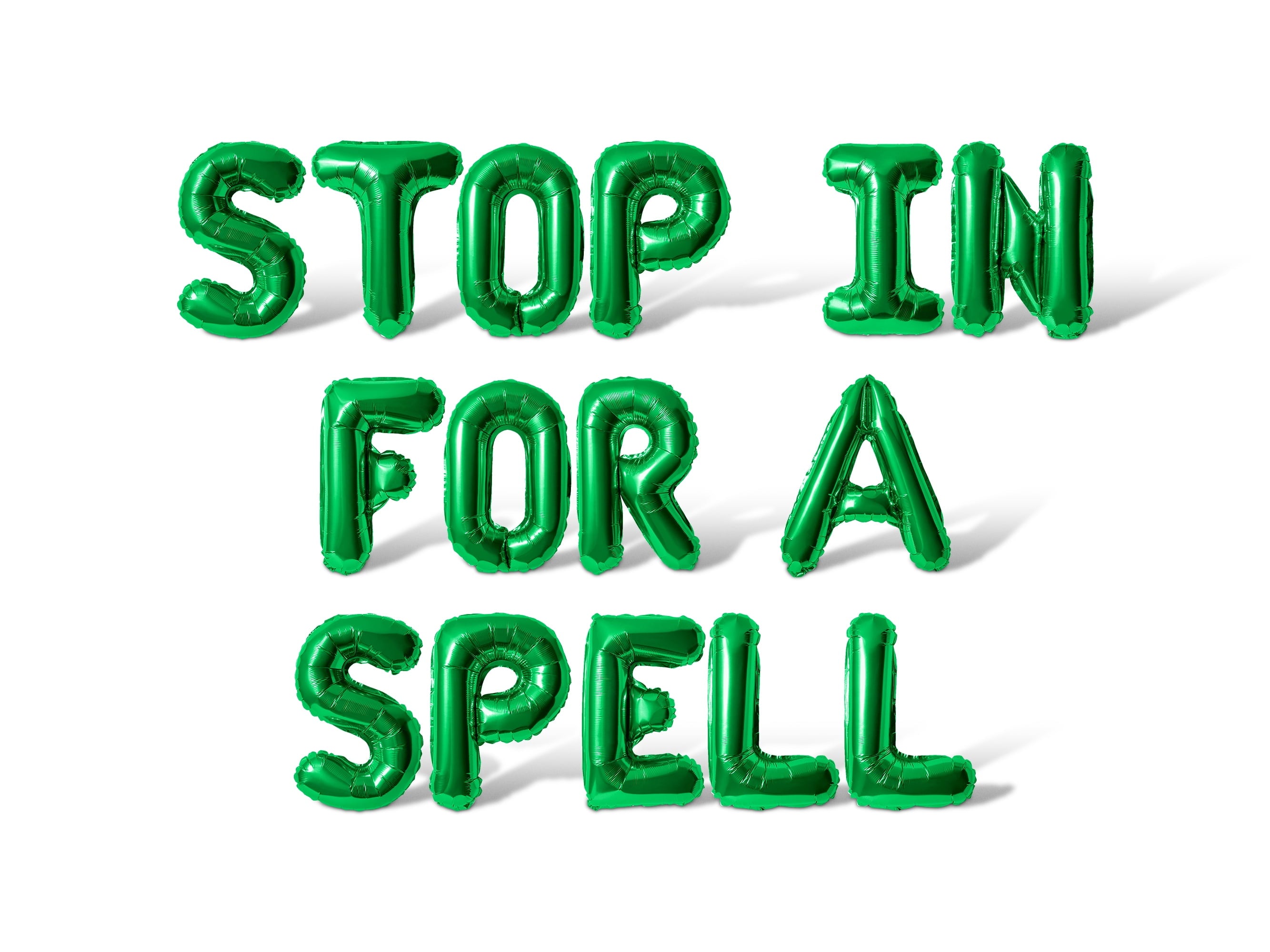 Letter Balloons - STOP IN FOR A SPELL 16" Inch Alphabet Letters Foil Mylar Balloon Halloween Party Banner (Red)