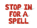 Letter Balloons - STOP IN FOR A SPELL 16" Inch Alphabet Letters Foil Mylar Balloon Halloween Party Banner (Red)