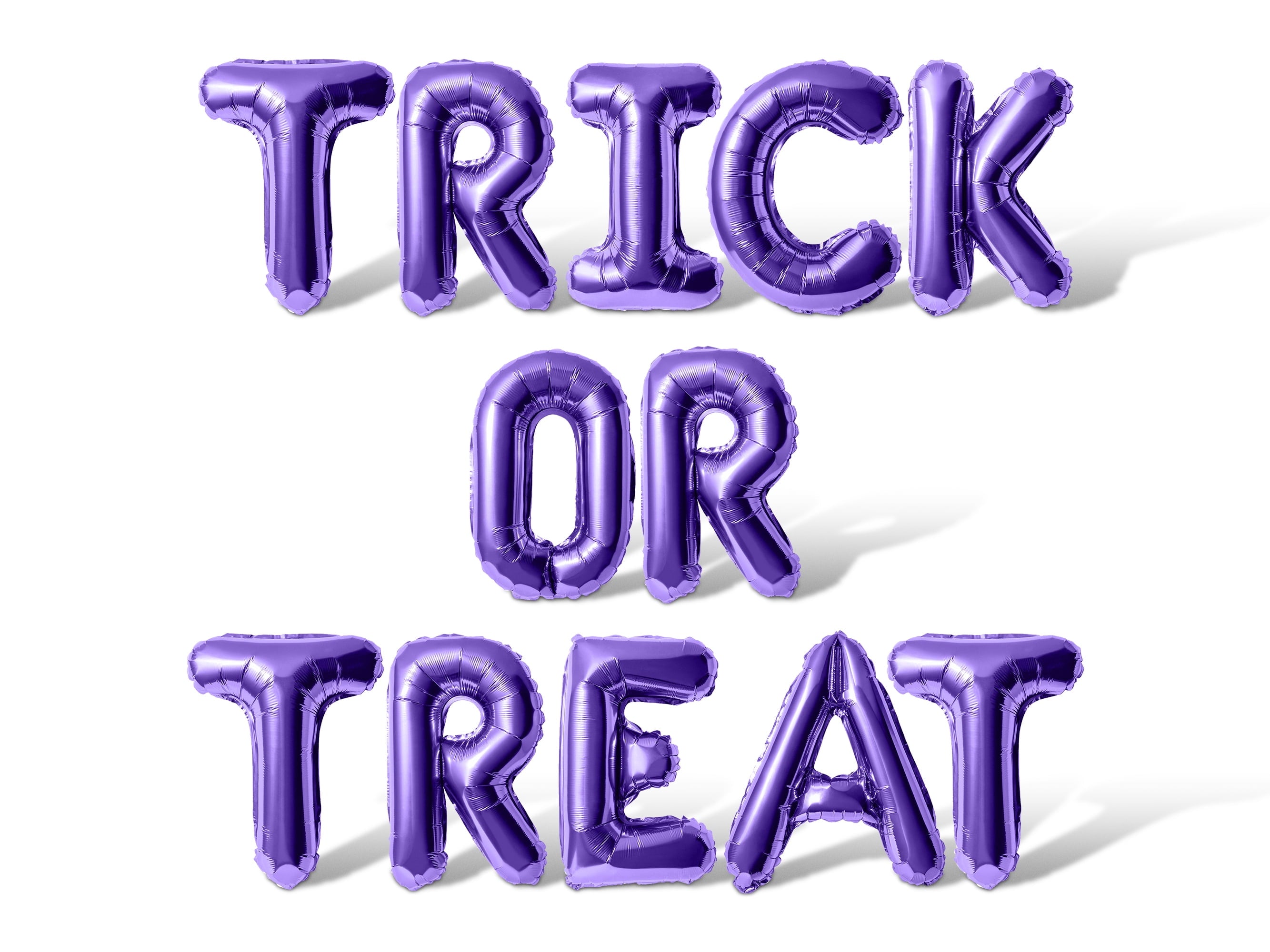 Letter Balloons - TRICK OR TREAT 16" Inch Alphabet Letters Foil Mylar Balloon Halloween Party Banner (Purple)