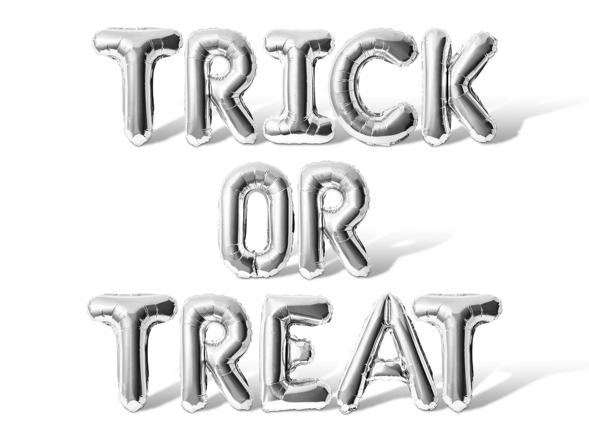 Letter Balloons - TRICK OR TREAT 16" Inch Alphabet Letters Foil Mylar Balloon Halloween Party Banner (Purple)