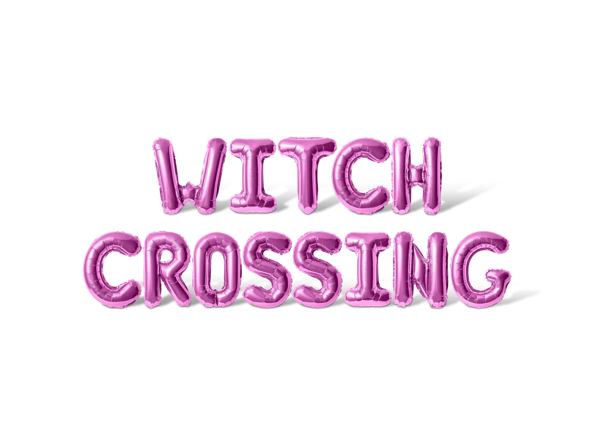 Letter Balloons - WITCH CROSSING 16" Inch Alphabet Letters Foil Mylar Balloon Halloween Party Banner (Gold)