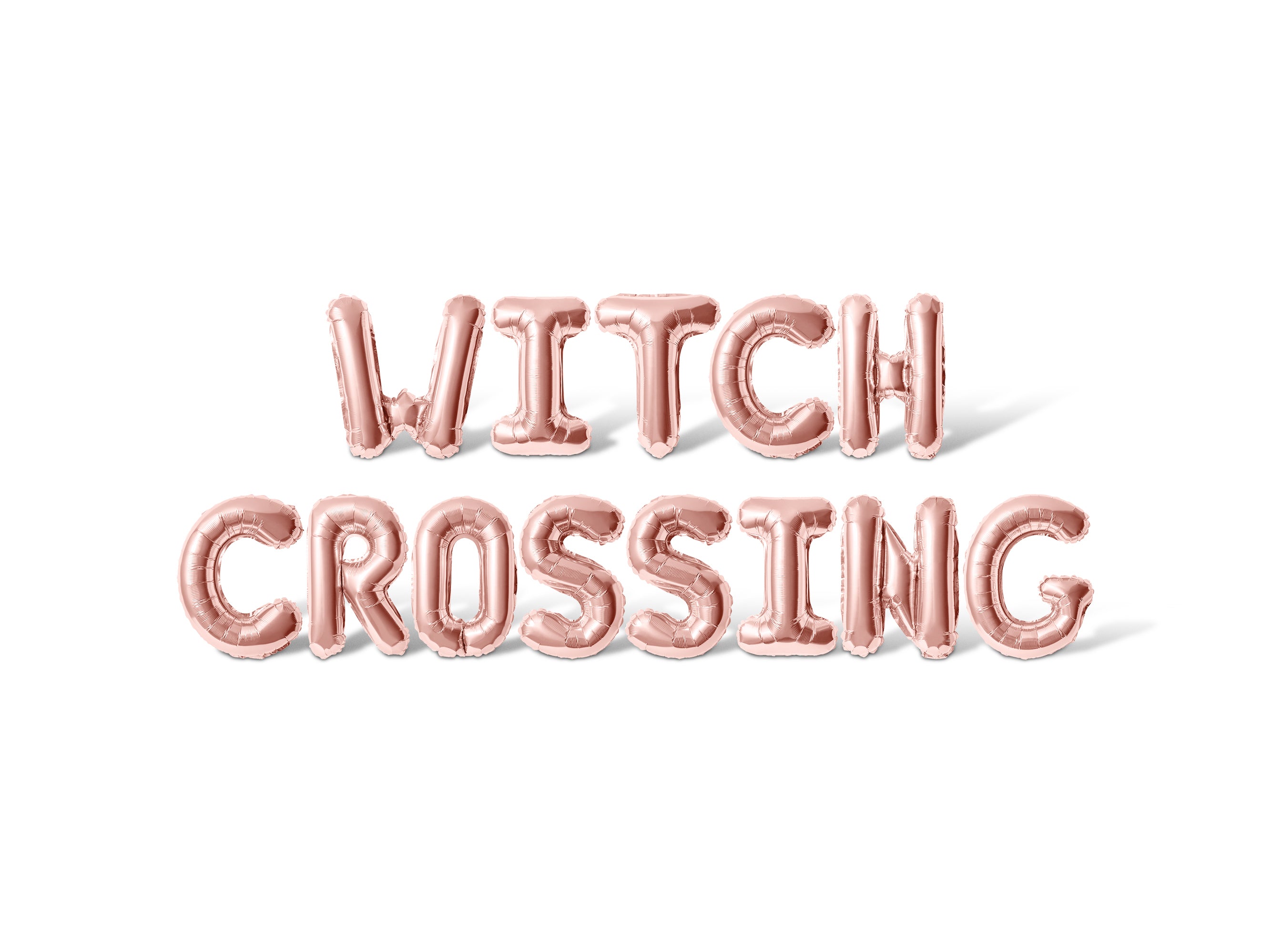 Letter Balloons - WITCH CROSSING 16" Inch Alphabet Letters Foil Mylar Balloon Halloween Party Banner (Gold)