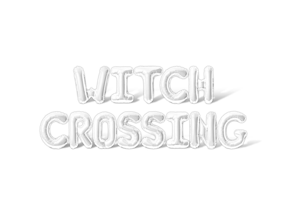 Letter Balloons - WITCH CROSSING 16" Inch Alphabet Letters Foil Mylar Balloon Halloween Party Banner (Gold)