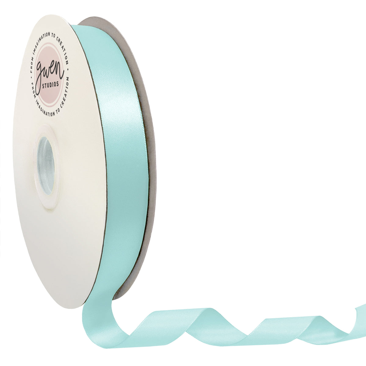 White Single Faced Satin Ribbon, 7/8" x 100 Yards by Gwen Studios