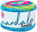Lion Brand Yarn Mandala Ombre Happy Cake Medium Acrylic Multi-color Yarn