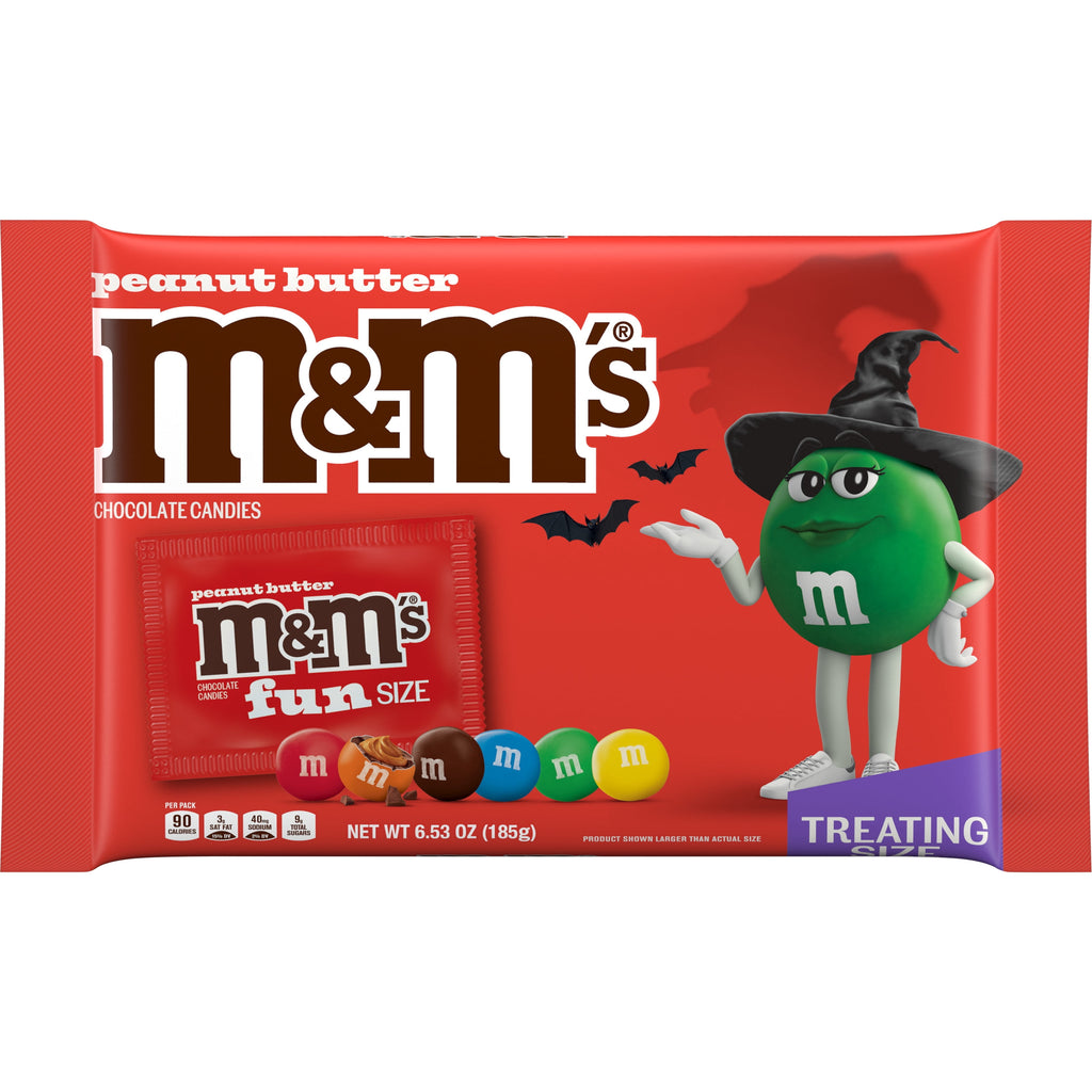 M&M's Fun Size Peanut Butter Milk Chocolate Halloween Candy - 6.53 oz Bag