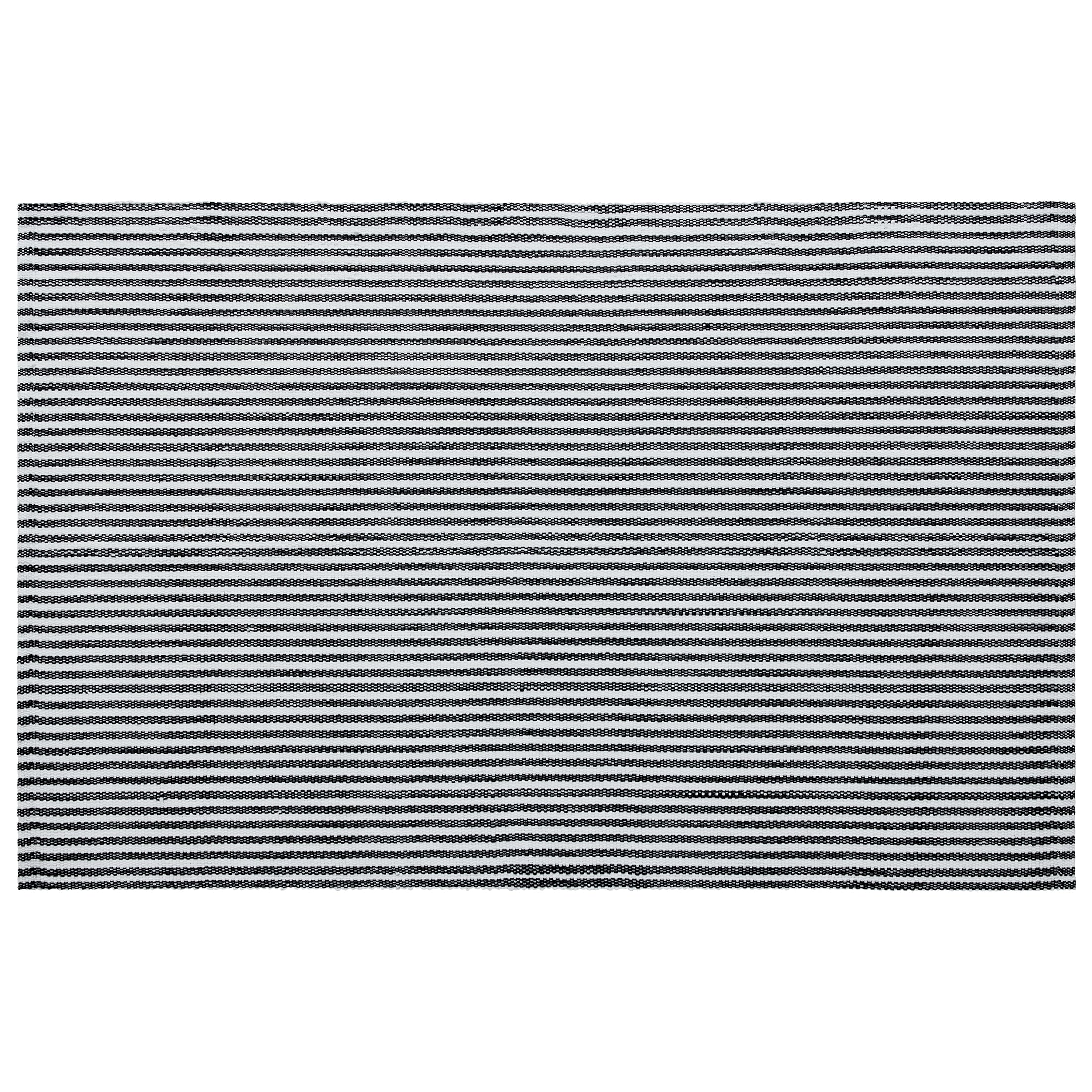 My Texas House Halloween Black Striped Indoor/Outdoor Layering Rug, 24" x 38"