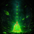 Magical Dancing Witch Broom with Weird Sounds, Moving Indoor Witch Broomstick Toy, Animated Halloween Prop, Novelty Toy for Halloween Party Halloween Decor