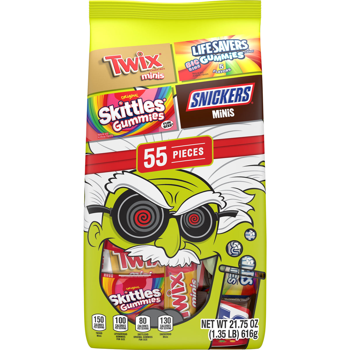 Snickers, Skittles Gummies & More Halloween Candy Variety Pack - 205 Ct Bulk Bag
