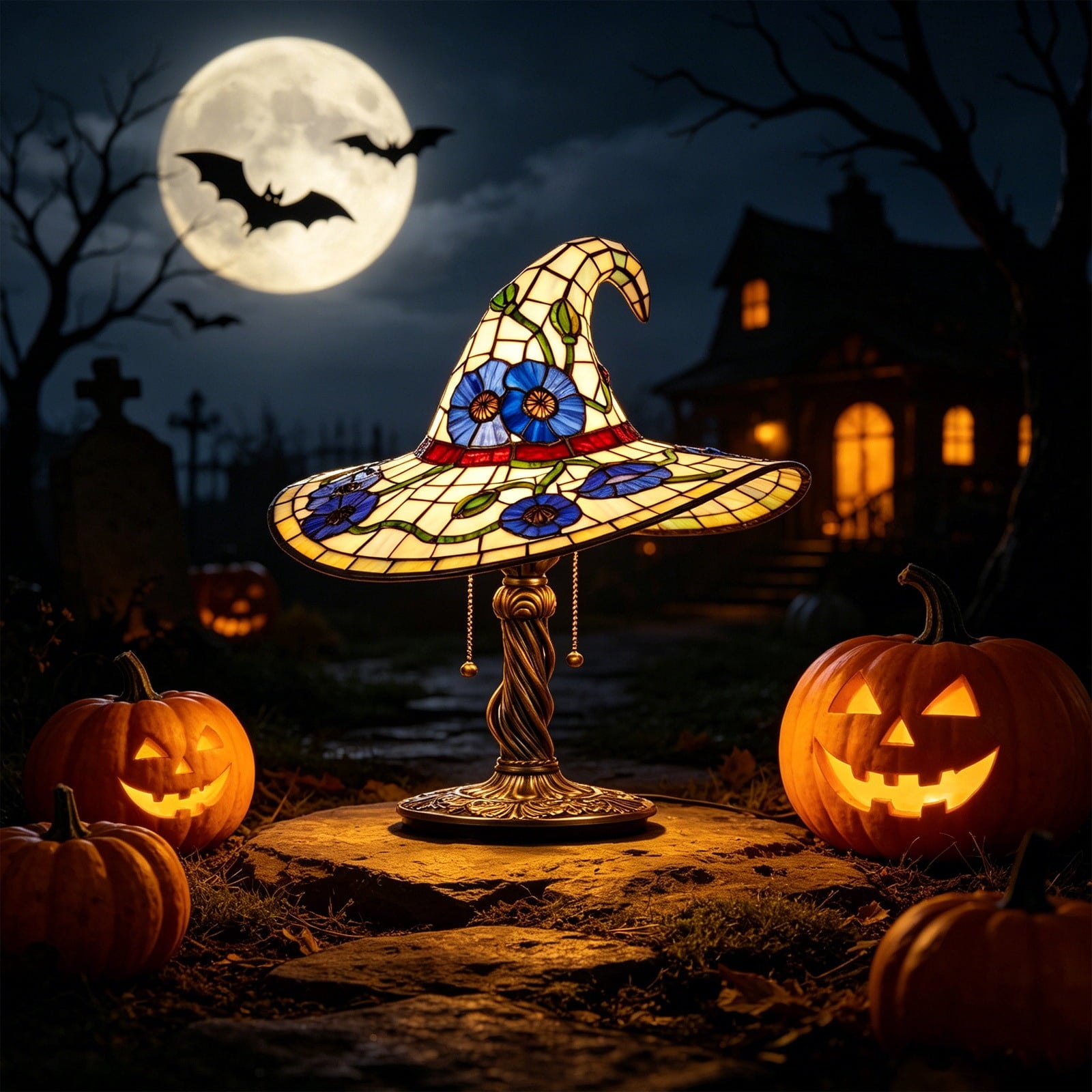 Lighted Vintage Patchwork Ghost, Rustic Farmhouse Halloween LED Light Up Ghost with Pumpkin Lantern, Spooky Cute Fall Decor for Mantel, Shelf, Tiered Tray, Entryway Porch Tabletop