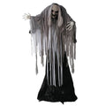 5 Ft. 5" Animated Standing Wrinkled Reaper with Hair Halloween Decoration