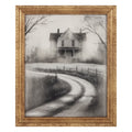 My Texas House Haunted Path Halloween Art 9x11 Framed Print Under Glass