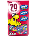 Nerds Halloween Assorted Candy, Halloween Trick-or-Treat Variety Bag, NERDS Gummy Clusters, Big Chewy, Originals Strawberry and Grape, 70 Count, 32.21 Ounces