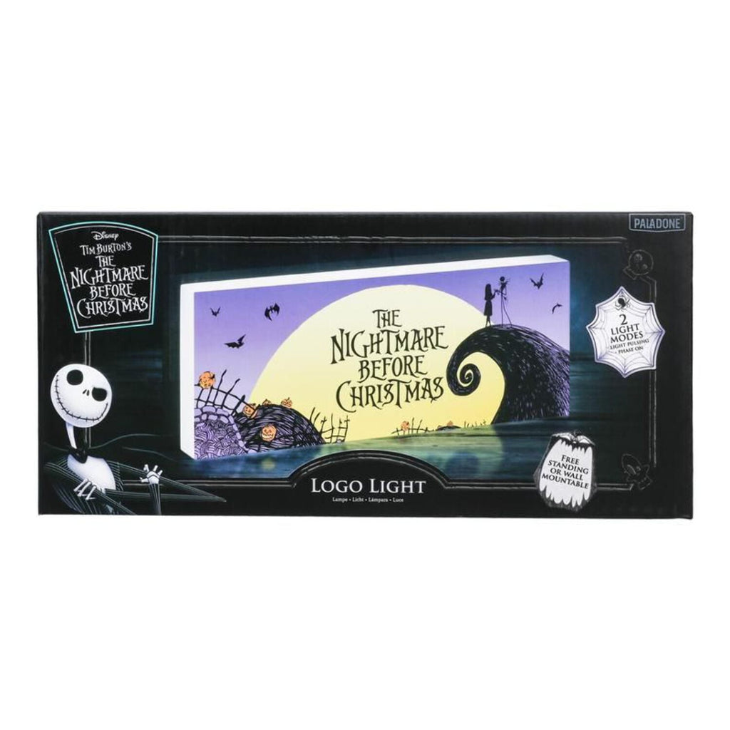 Nightmare Before Christmas Logo Light 12in Official Jack Skellington and Sally Merchandise, Paladone