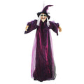 EWSFHUI 71" Life Size Hanging Talking Witch, Sound Activation and Red Eye Animated Witch Indoor Outdoor Halloween Decoration, Decor Prop