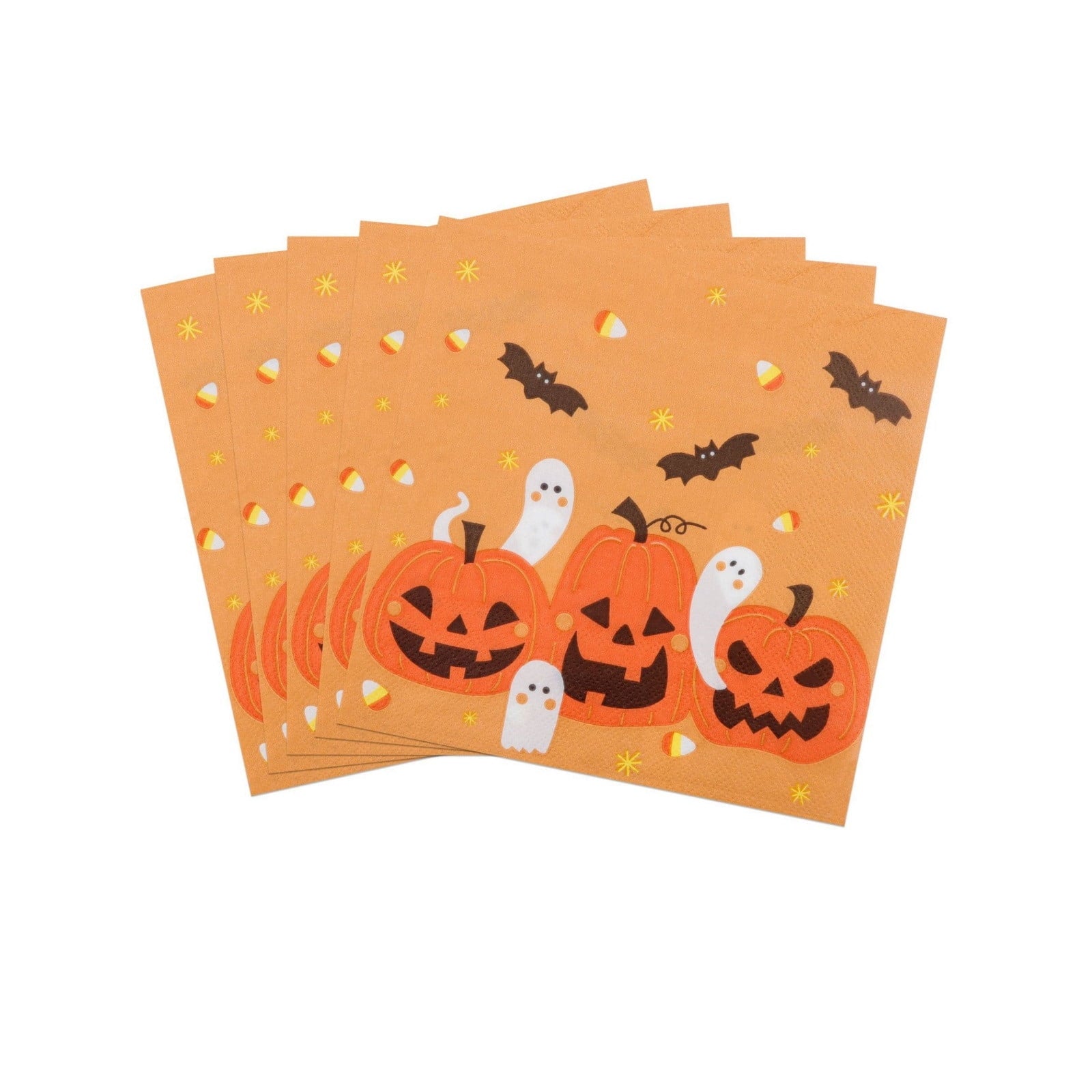 OCCOA Halloween Disposable Printed Paper Napkins 20 Count, Cute Spooky Pattern Party Table Decor Supplies, Indoor Outdoor Holiday Dining Decoration, B
