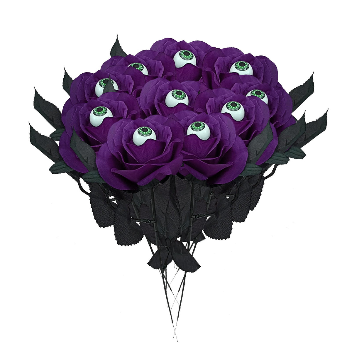 Feltree Halloween Decorations 10 Pieces Faux Rose With Eyeballs Halloween Faux Eyeball Flowers Faux Gothic Rose Bushes For Halloween Party Home Decorations