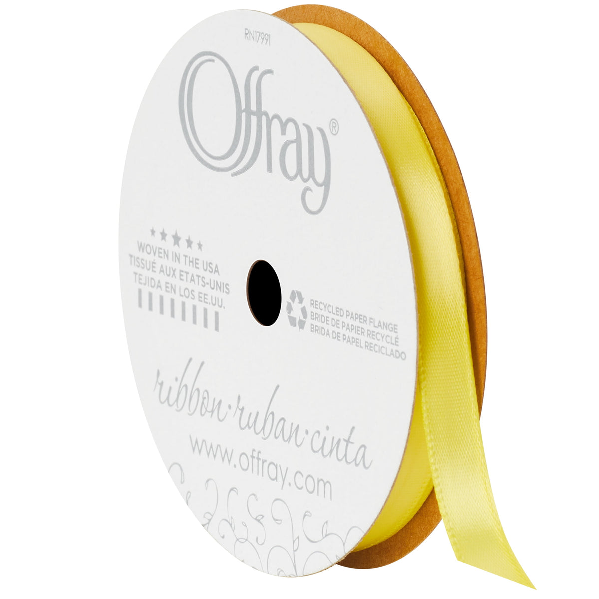 Offray Ribbon, Red Wine 3/8 inch Single Face Satin Polyester Ribbon, 18 feet