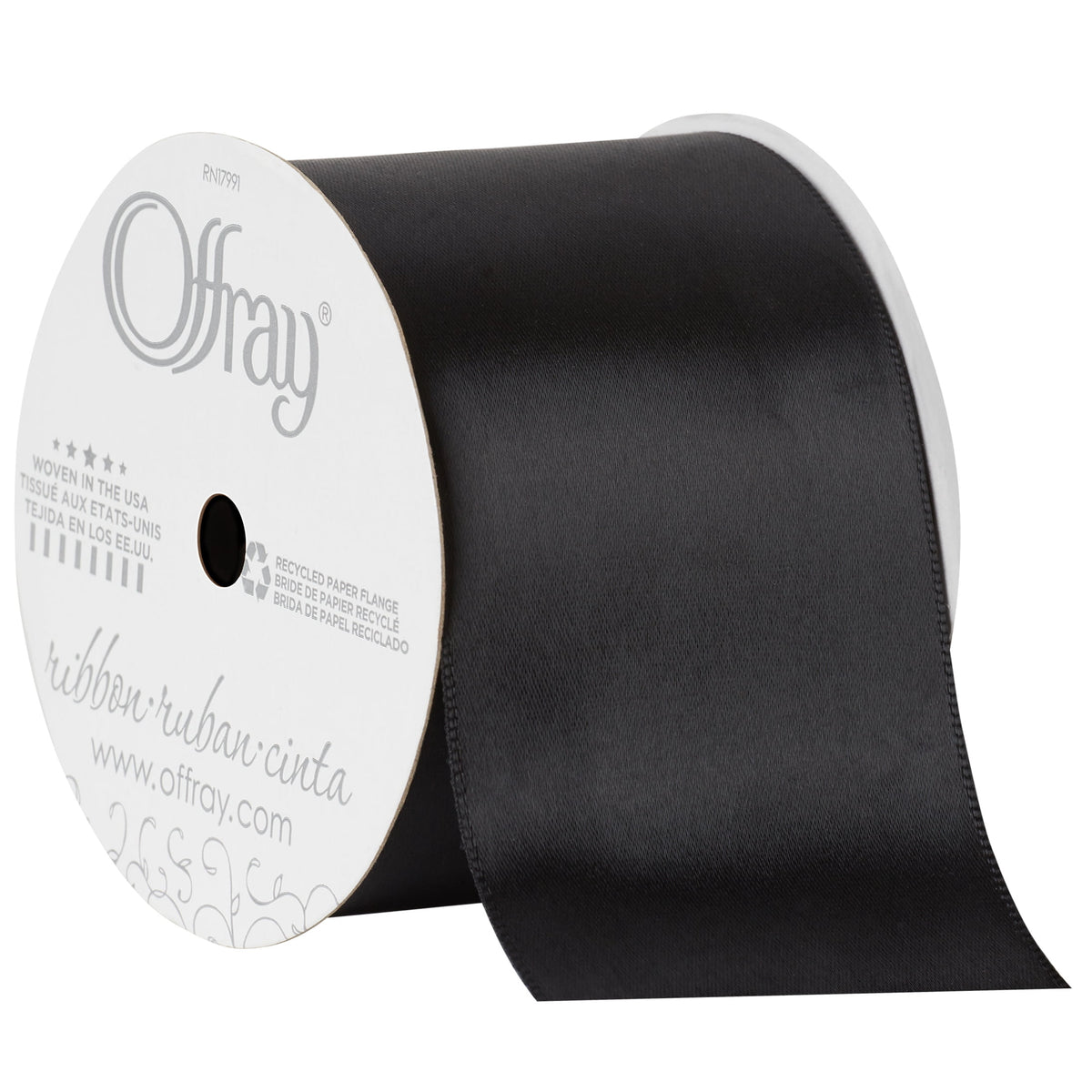 (2 pack) Offray Ribbon, Red 2 1/4 inch Single Face Satin Polyester Ribbon for Sewing, Crafts, and Gifting, 9 feet, 1 Each
