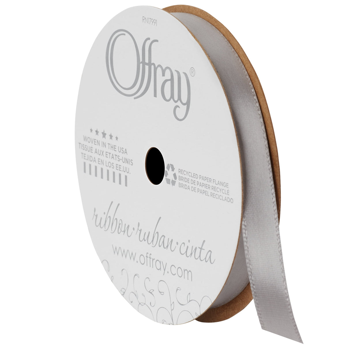 Offray Ribbon, Red Wine 3/8 inch Single Face Satin Polyester Ribbon, 18 feet