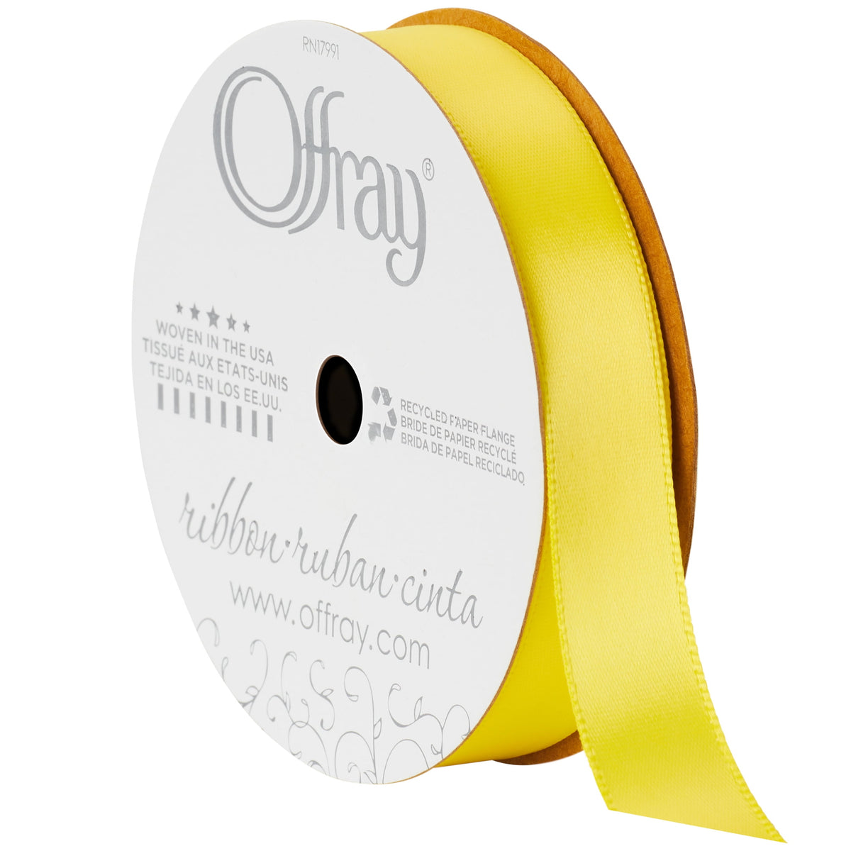 (3 pack) Offray Ribbon, Forest Green 5/8 inch Single Face Satin Polyester Ribbon, 18 feet