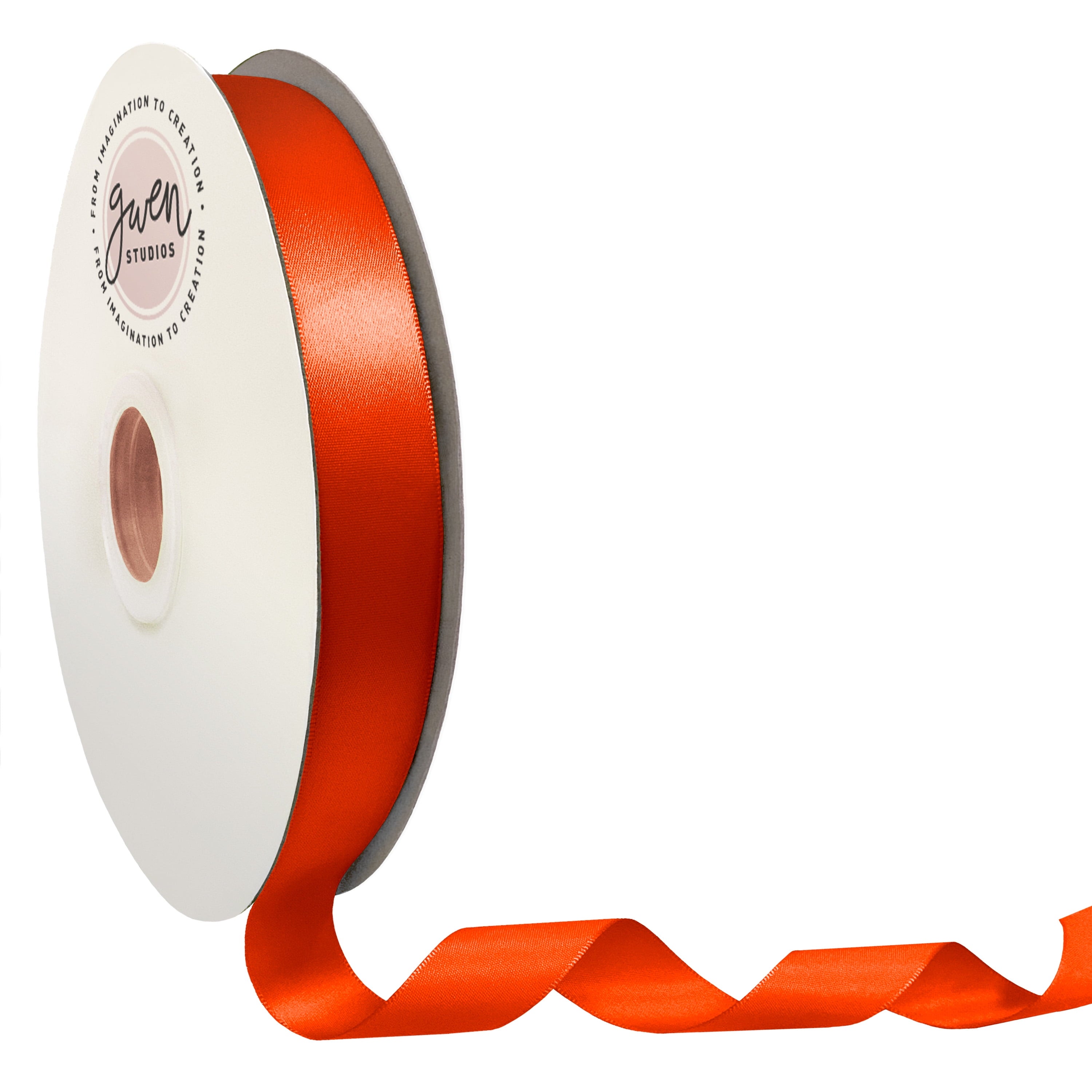 White Single Faced Satin Ribbon, 7/8" x 100 Yards by Gwen Studios