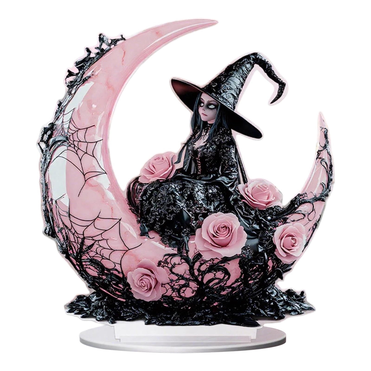PEIBang Halloween Witch 2D Acrylic Decor,Halloween Tabletop Centerpiece for Living Room Home Party Decorations