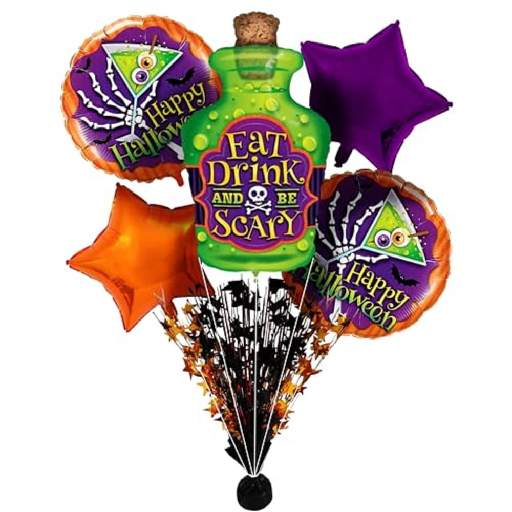 PMU Halloween Flying Ghost 24 Inch Mylar-Foil Balloon (10/pkg) Pkg/1